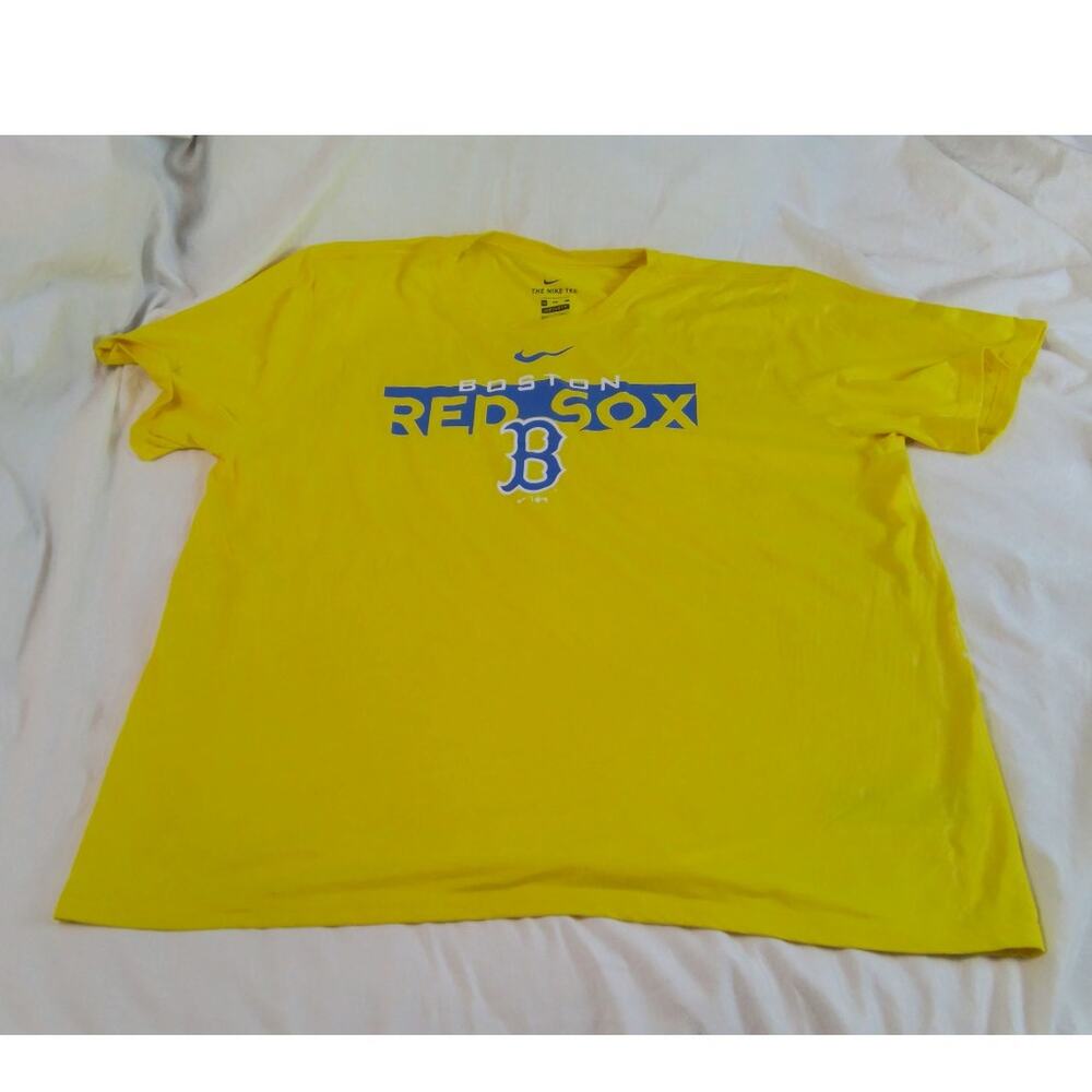 Nike Boston Red Sox Yellow City Connect T-Shirt XXL Dri-Fit Nike Tee MLB